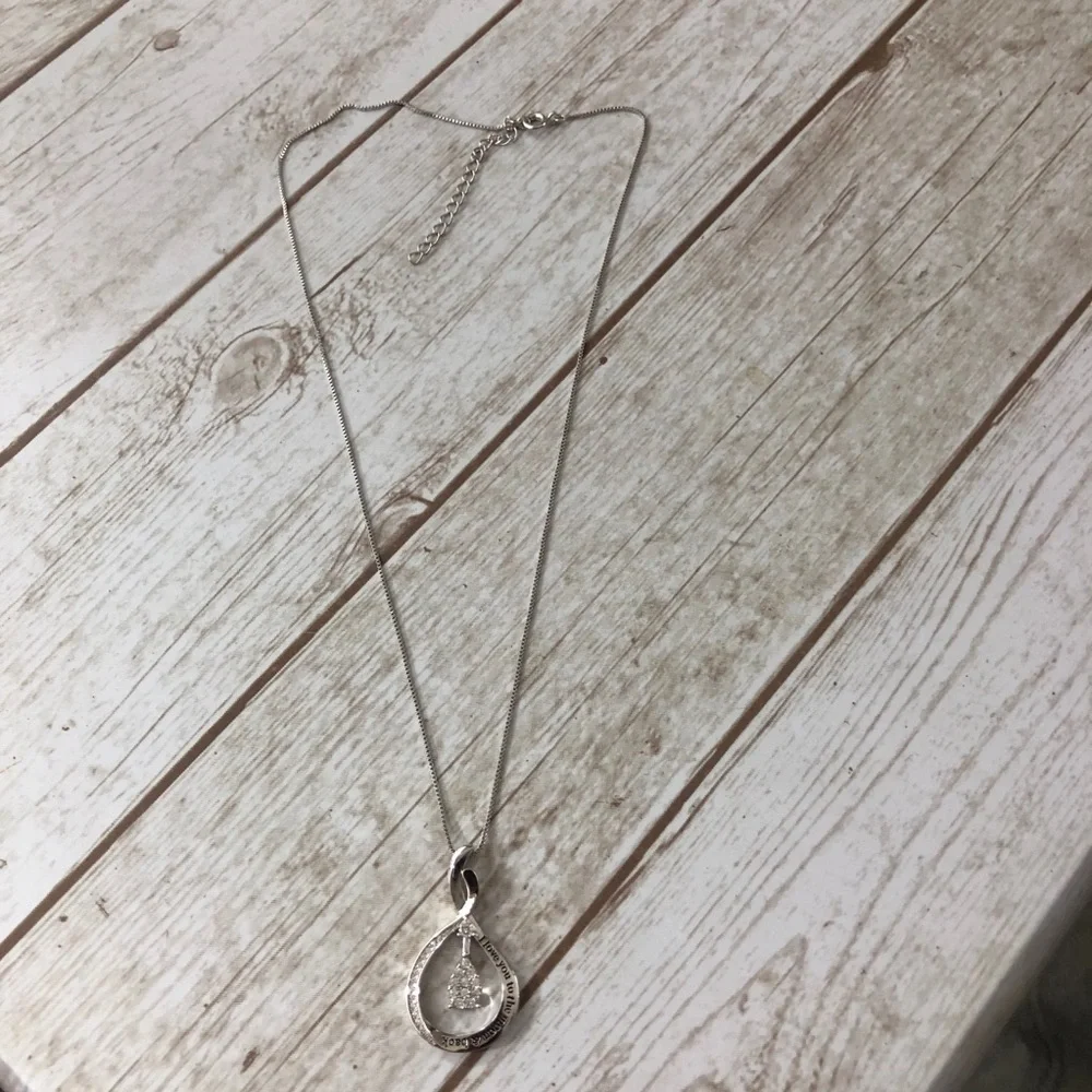 INFINITY LOVE Charm Cubic Zirconia Love You To The Moon Back Necklace